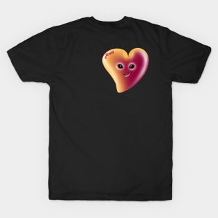 Cute heart saying Heyy, flirting and smiling T-Shirt